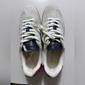 Schmoove White and Navy Sneakers